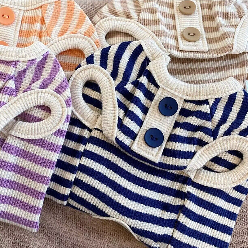 KFX-6551229 Summer Stripe Tank Top for Pets - Lightweight Vest in Various Colors