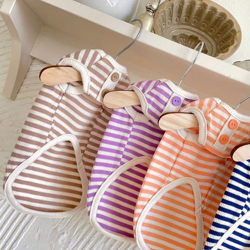 KFX-6551229 Summer Stripe Tank Top for Pets - Lightweight Vest in Various Colors