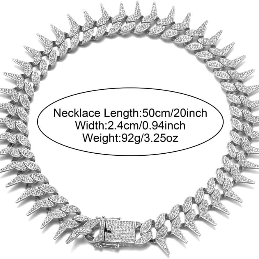 KFX-6551485 Plaid Diamond Pet Neckband Necklace in Gold, Silver, and Rose Gold - Multiple Sizes Available