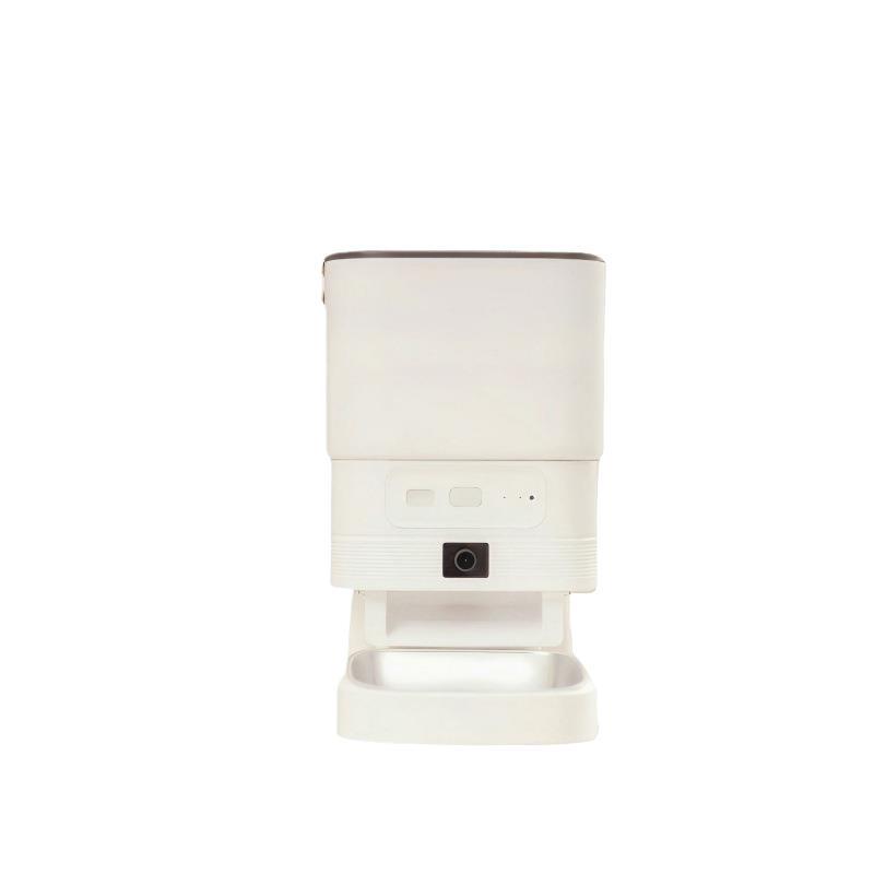KFX-6552637 Smart Pet Feeder with Video and Night Vision, Stainless Steel Bowl, Ideal for Cats and Dogs