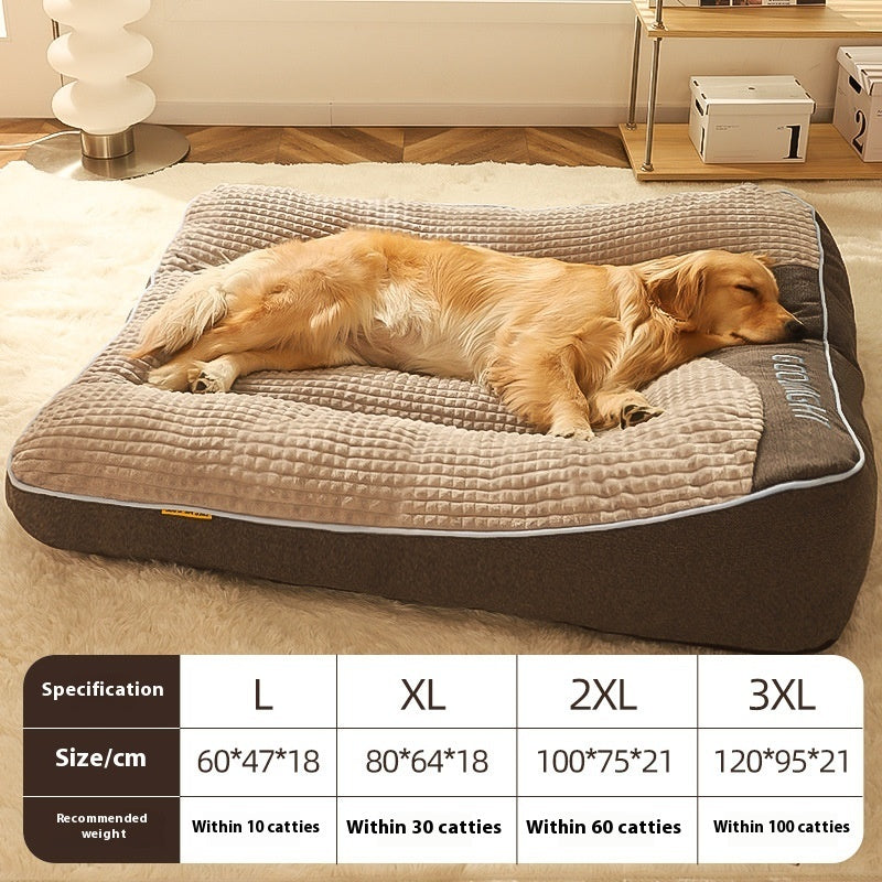 KFX-6552893 Cozy Universal Dog Sofa Bed for Medium to Large Breeds in Blue Crystal Velvet