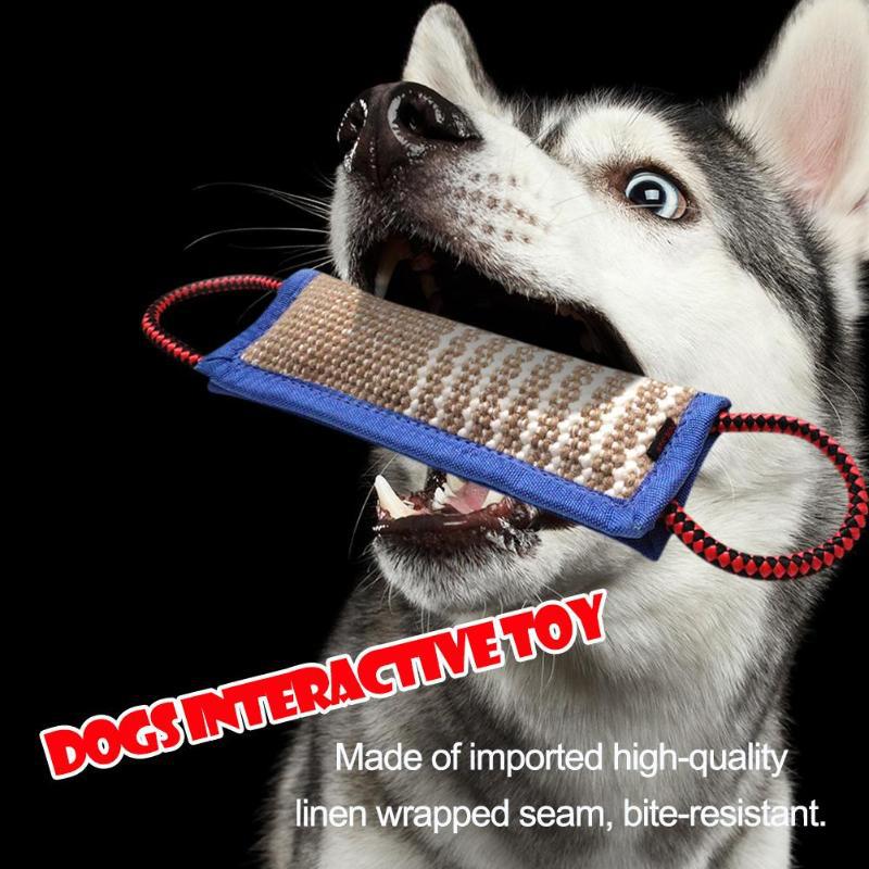 KFX-6553661 Blue Edge Dog Training Bite Stick - Durable Linen, 30cm & 50cm Options