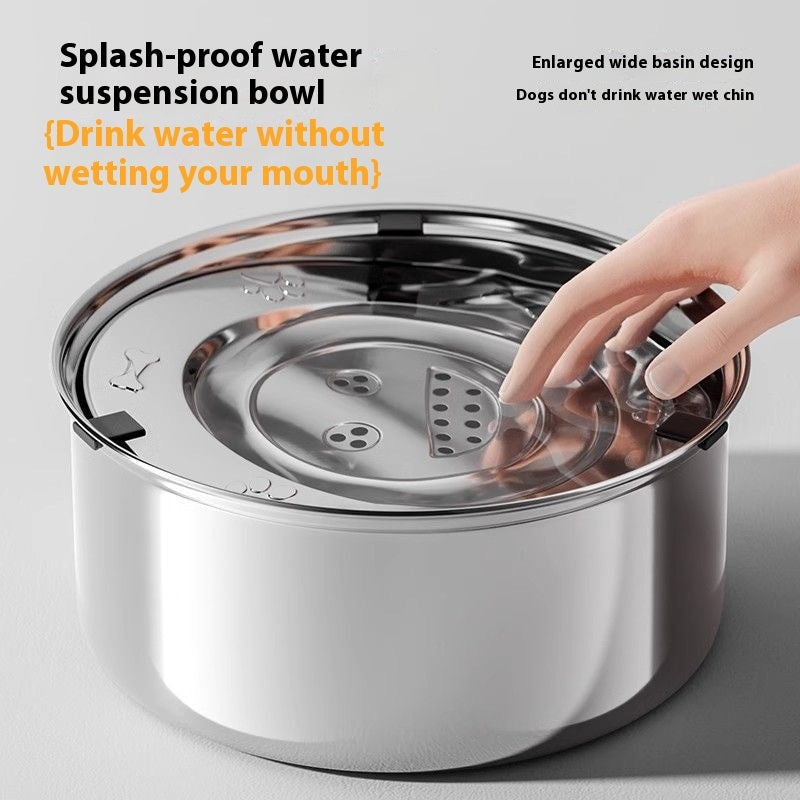 KFX-6554685 Large Capacity Stainless Steel Pet Water Bowl for Dogs and Cats - 1L, 3L, 5.6L Options Available