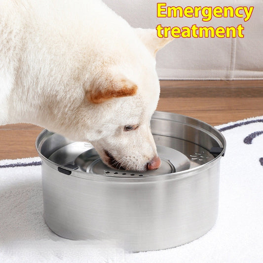 KFX-6554685 Large Capacity Stainless Steel Pet Water Bowl for Dogs and Cats - 1L, 3L, 5.6L Options Available