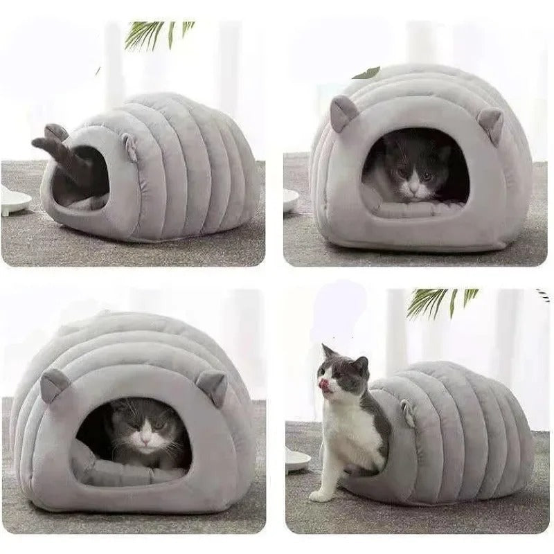 KFX-6556093 Cozy Pet Bed and Basket for Cats and Dogs - 38x42x33cm Size