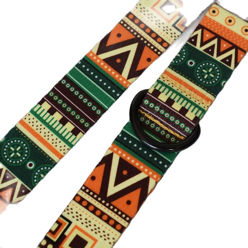 KFX-6556605 Nylon Printed Dog Collar and Leash Set for Puppies – Adjustable Size Options Available