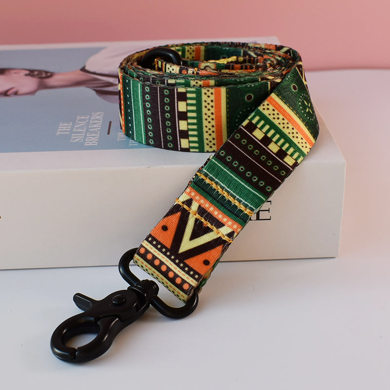KFX-6556605 Nylon Printed Dog Collar and Leash Set for Puppies – Adjustable Size Options Available