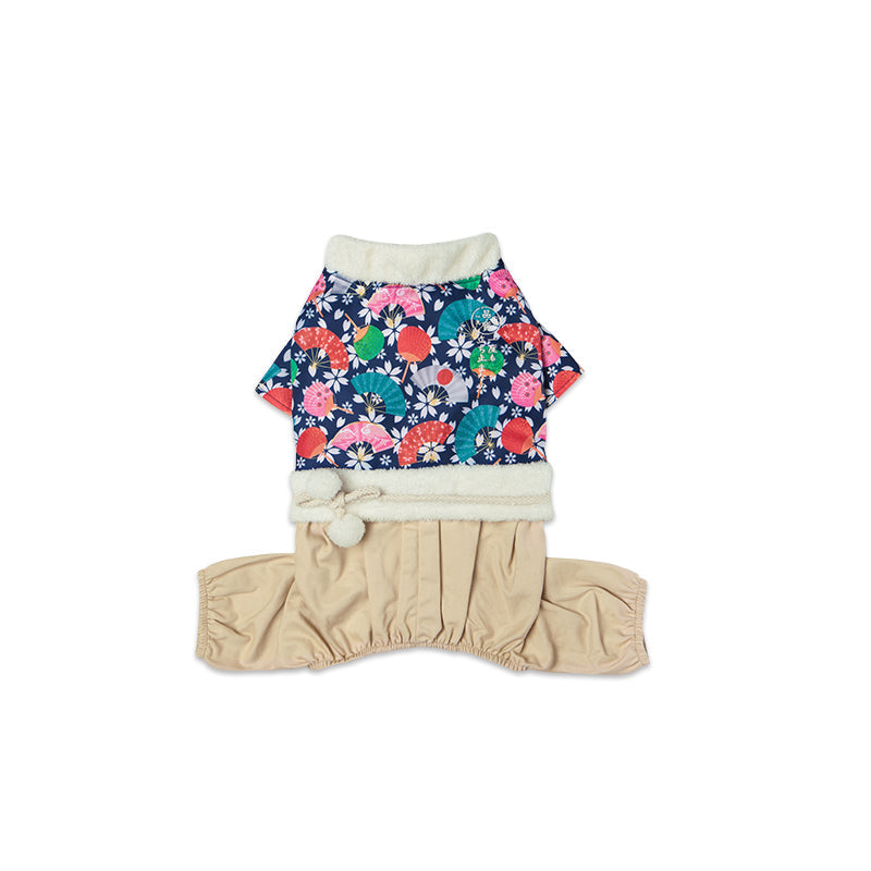 KFX-6558781 Flower Japanese Kimono Pet Apparel in Cotton and Polyester for Small to Extra Large Dogs