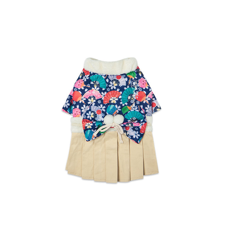 KFX-6558781 Flower Japanese Kimono Pet Apparel in Cotton and Polyester for Small to Extra Large Dogs
