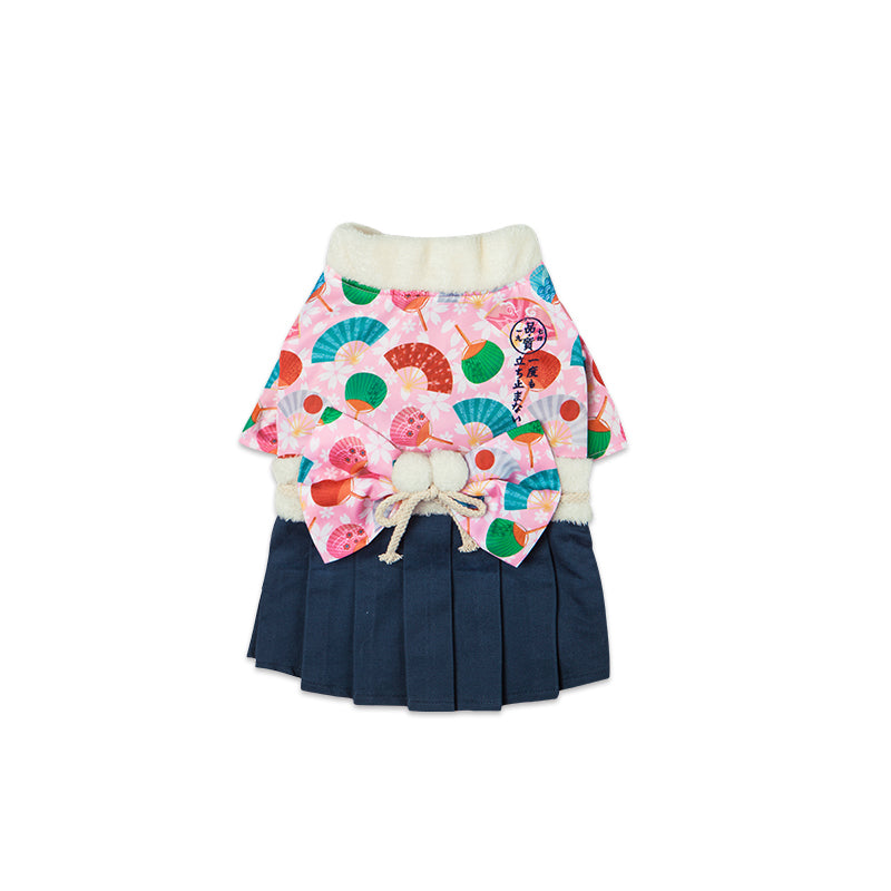 KFX-6558781 Flower Japanese Kimono Pet Apparel in Cotton and Polyester for Small to Extra Large Dogs
