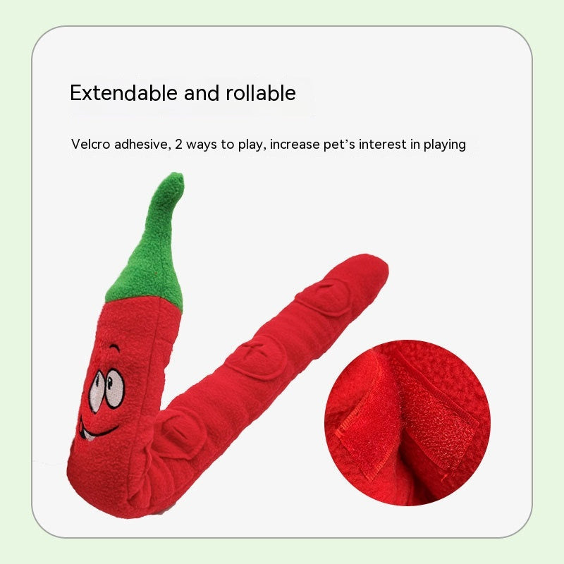KFX-6559421 Interactive Smell Puzzle Toy for Dogs - Slow Feed Training and Stimulation, Polar Fleece - Red