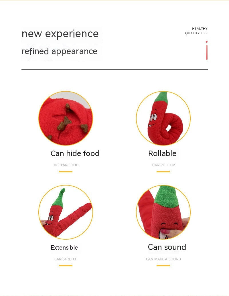 KFX-6559421 Interactive Smell Puzzle Toy for Dogs - Slow Feed Training and Stimulation, Polar Fleece - Red