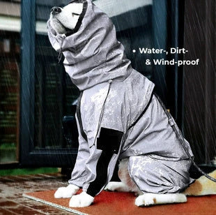 KFX-6560957 Reflective Waterproof Raincoat for Dogs - Available in Multiple Sizes