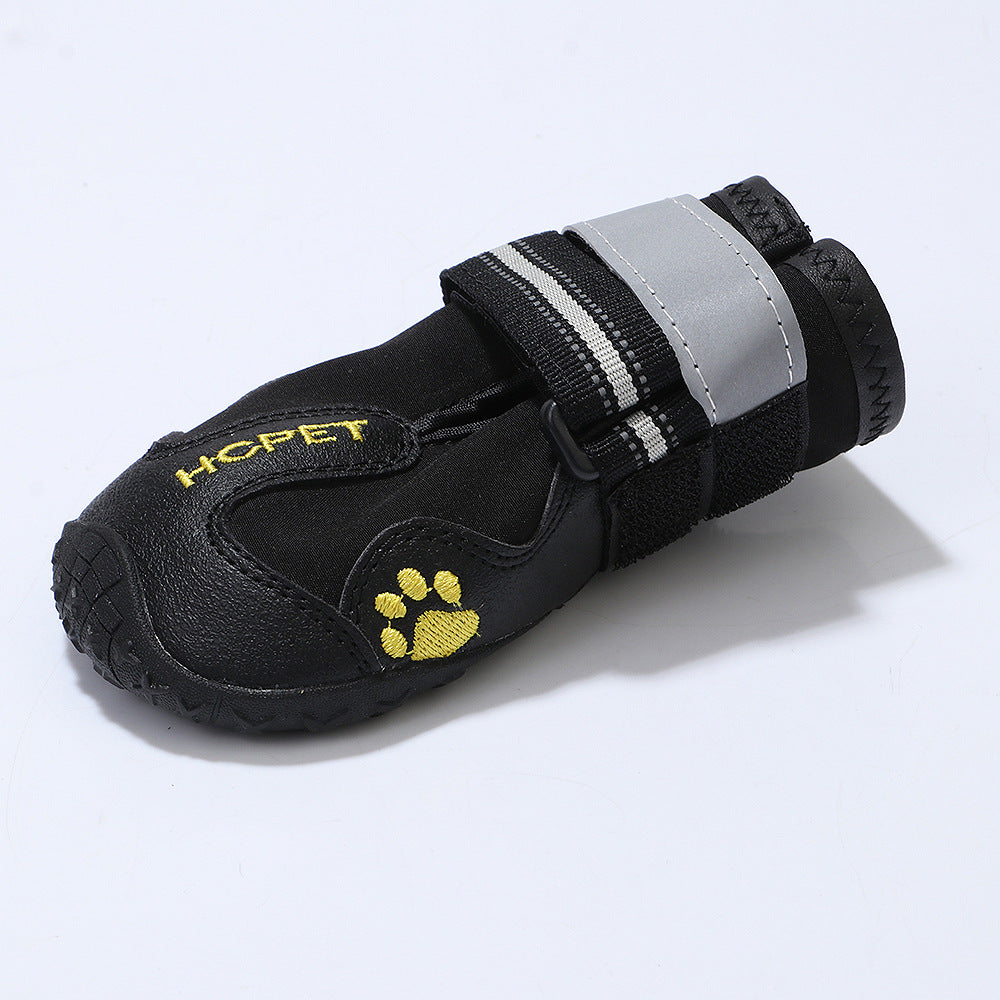 KFX-6561213 Waterproof Dog Shoes for Pets – Durable Cloth Material, Available in Black and Red, Sizes 2 to 8