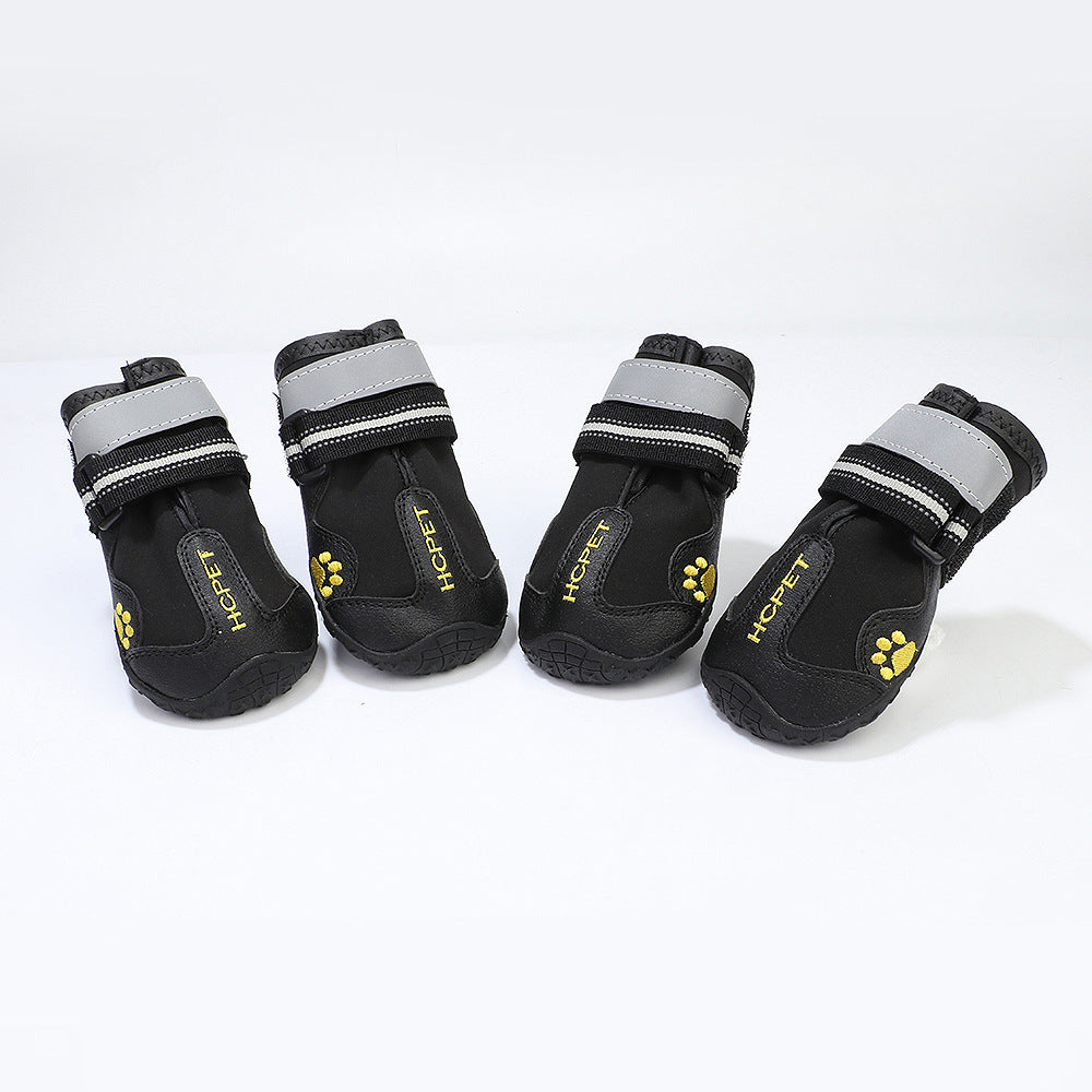 KFX-6561213 Waterproof Dog Shoes for Pets – Durable Cloth Material, Available in Black and Red, Sizes 2 to 8