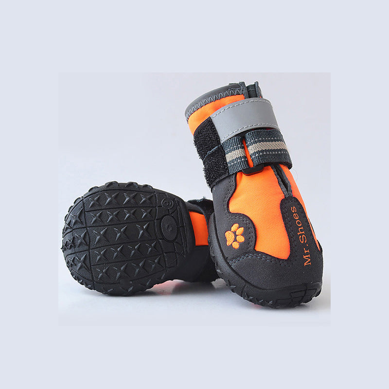 KFX-6561213 Waterproof Dog Shoes for Pets – Durable Cloth Material, Available in Black and Red, Sizes 2 to 8