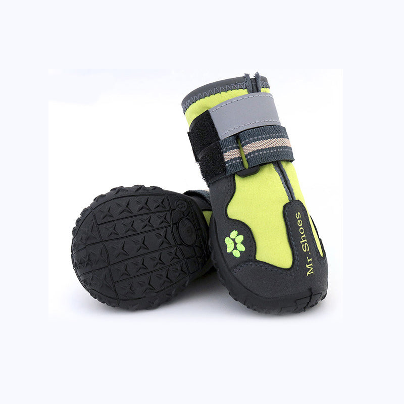 KFX-6561213 Waterproof Dog Shoes for Pets – Durable Cloth Material, Available in Black and Red, Sizes 2 to 8