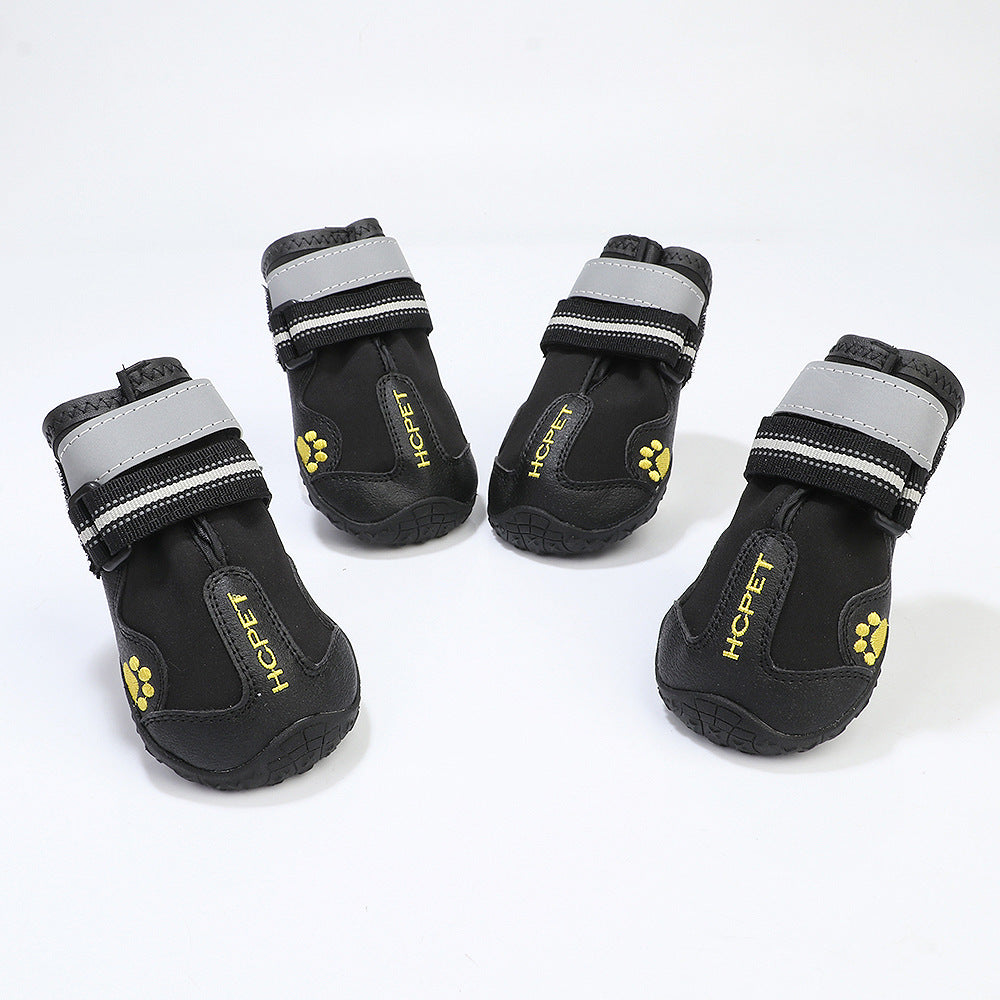 KFX-6561213 Waterproof Dog Shoes for Pets – Durable Cloth Material, Available in Black and Red, Sizes 2 to 8