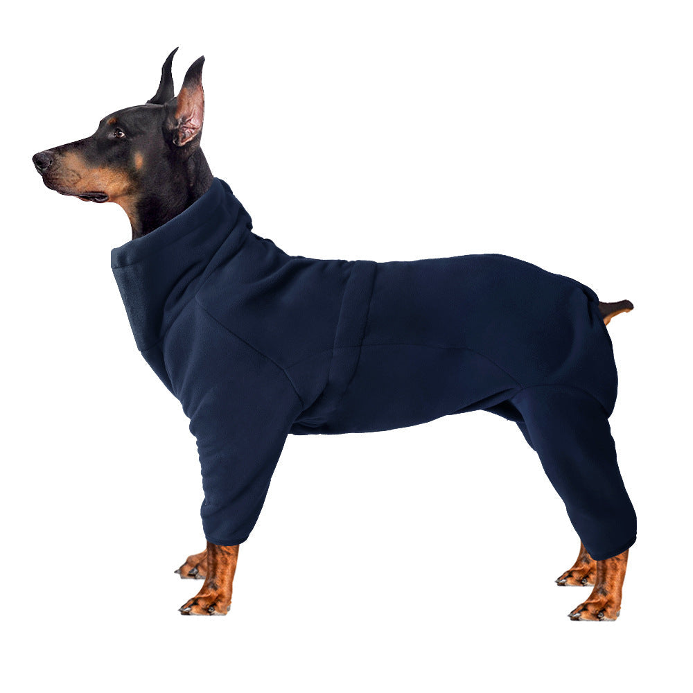 KFX-6562749 Thick Four-Corner Cotton Clothing for Medium and Large Dogs - Autumn and Winter Polar Fleece Apparel