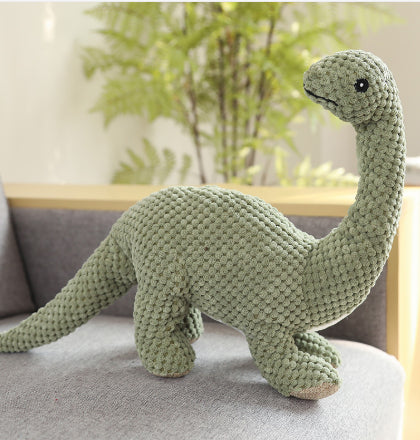 KFX-6565181 Bite-Resistant Plush Dog Toy - Lying Wolf, Elephant, and Lion (28cm)