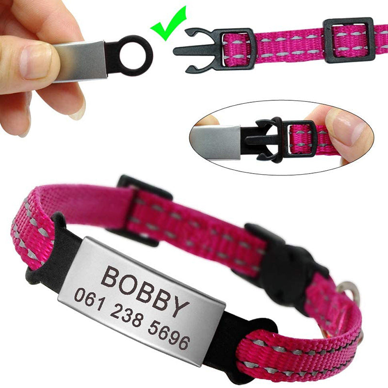 KFX-6566205 Personalized Silicone Dog Collar Tag with Lettering