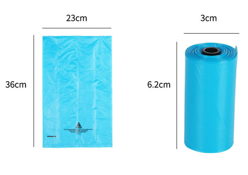 KFX-6566589 Eco-Friendly Degradable Dog Waste Bags - 8 Rolls, 15 Bags/Roll, Continuous Flat Mouth Design