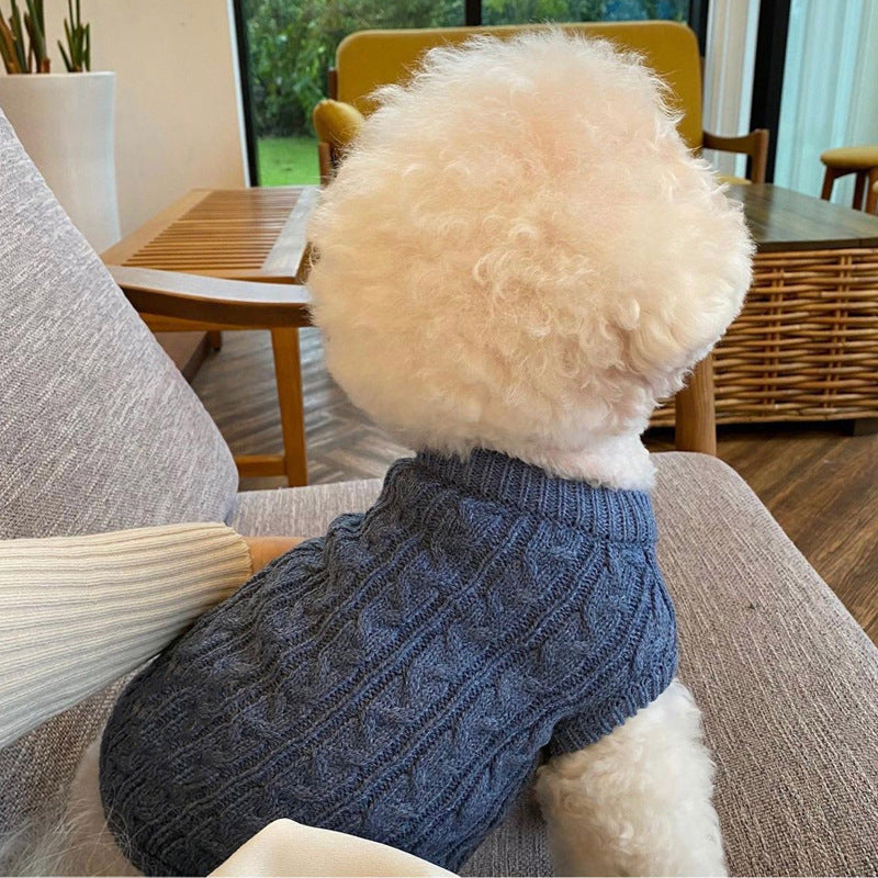 KFX-6568125 Knitted Pet Sweater for Autumn and Winter in Various Colors and Patterns
