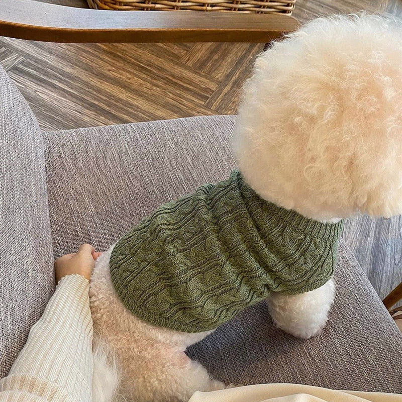 KFX-6568125 Knitted Pet Sweater for Autumn and Winter in Various Colors and Patterns