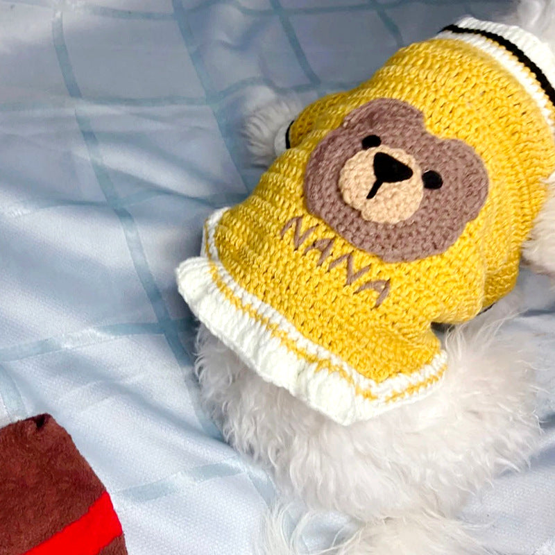 KFX-6568125 Knitted Pet Sweater for Autumn and Winter in Various Colors and Patterns