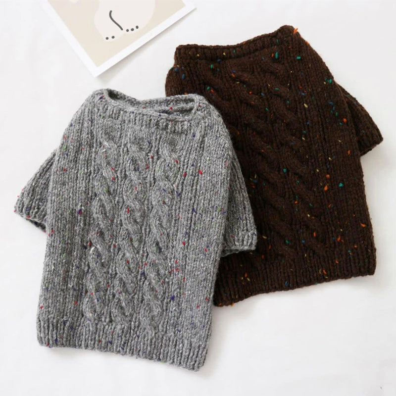KFX-6568125 Knitted Pet Sweater for Autumn and Winter in Various Colors and Patterns