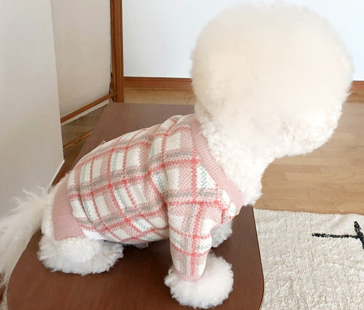 KFX-6568125 Knitted Pet Sweater for Autumn and Winter in Various Colors and Patterns