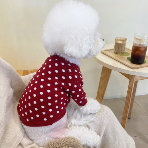 KFX-6568125 Knitted Pet Sweater for Autumn and Winter in Various Colors and Patterns