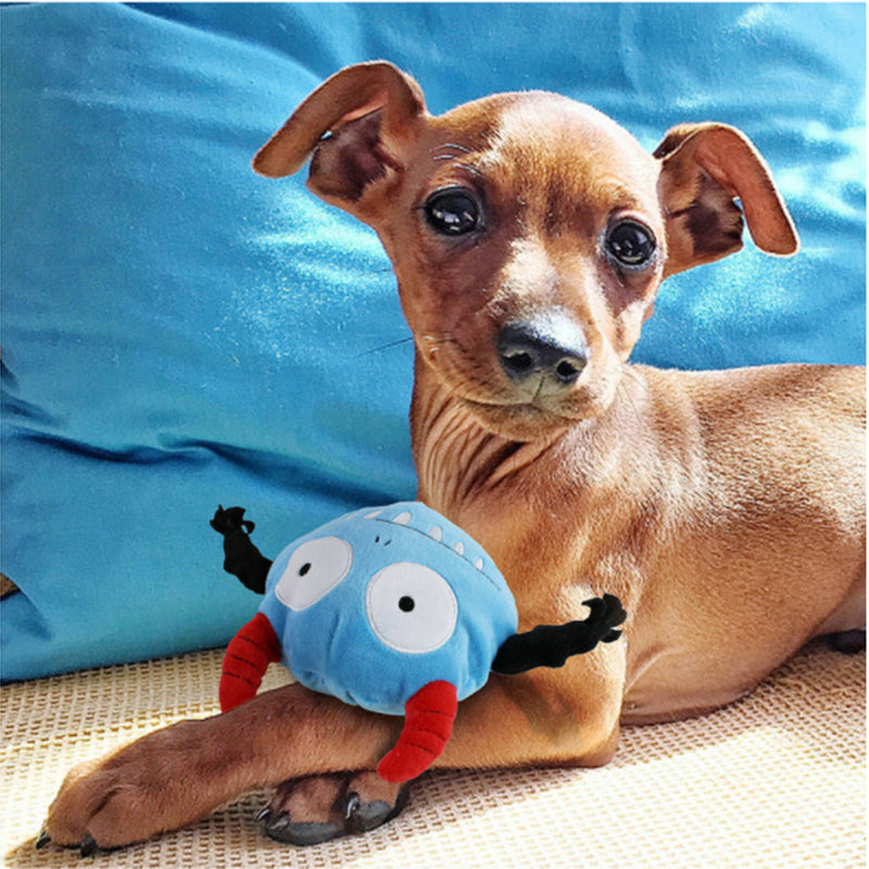 KFX-6569789 Vibrating Dog Toy Ball with Plush Cover for Small & Medium Dogs