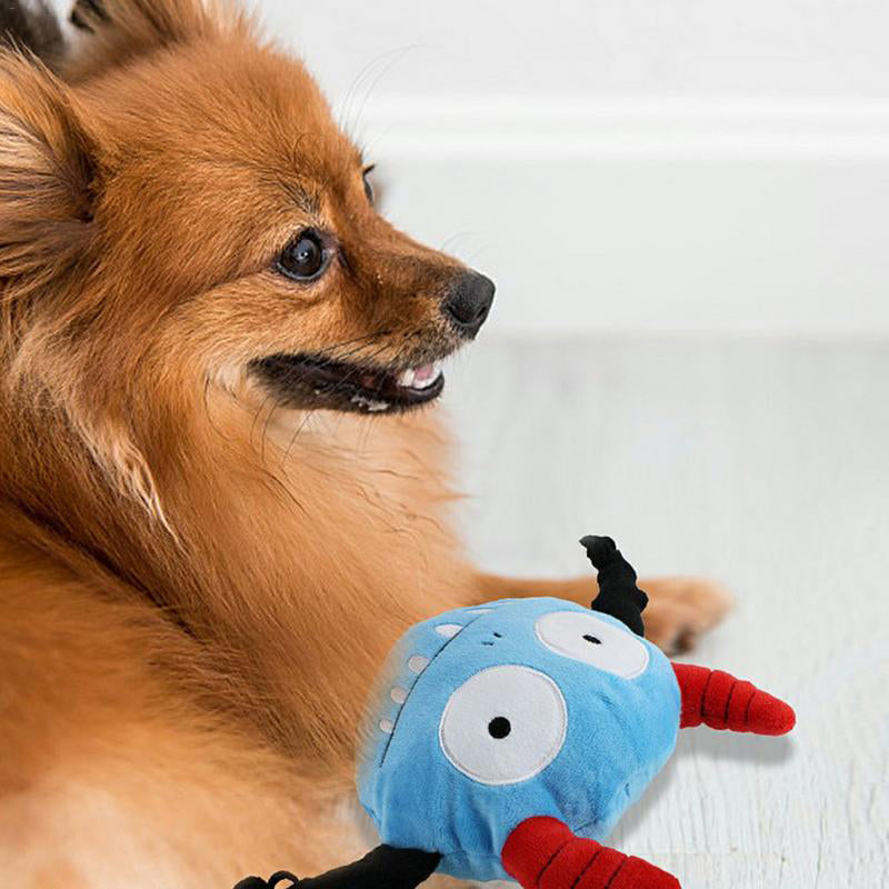 KFX-6569789 Vibrating Dog Toy Ball with Plush Cover for Small & Medium Dogs