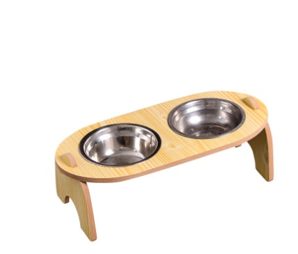 KFX-6570301 Oblique Ceramic Cat Food Bowl with Adjustable Angle - 300ML & 600ML Options