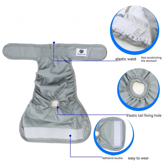KFX-6570685 Washable Environmental Protection Diaper Pants for Dogs in Various Colors and Sizes