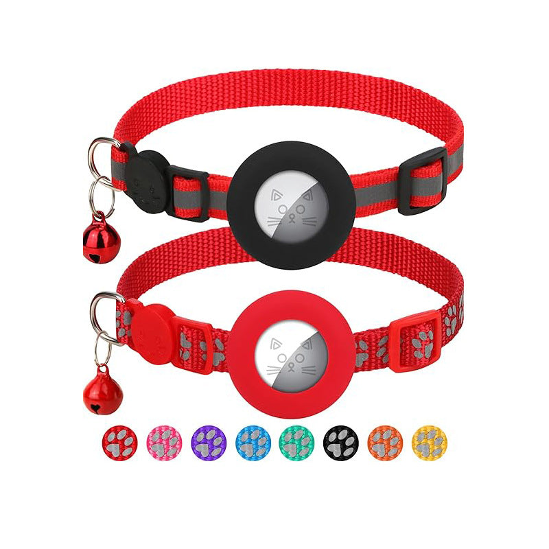 KFX-6572093 Reflective Denim Pet Collar for Cats and Dogs - Casual Style in Multiple Colors