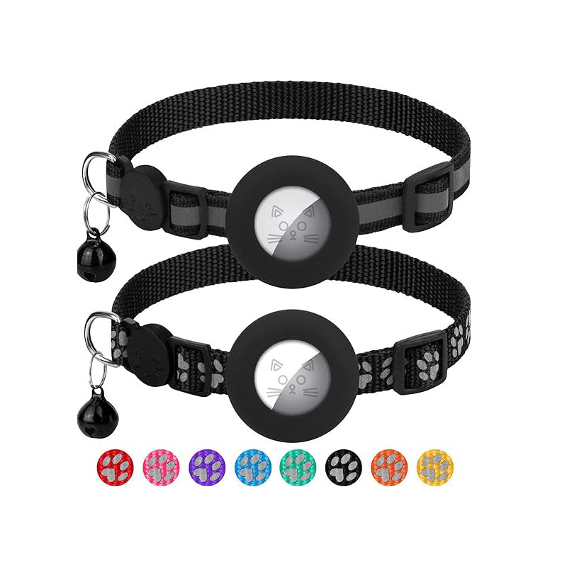 KFX-6572093 Reflective Denim Pet Collar for Cats and Dogs - Casual Style in Multiple Colors