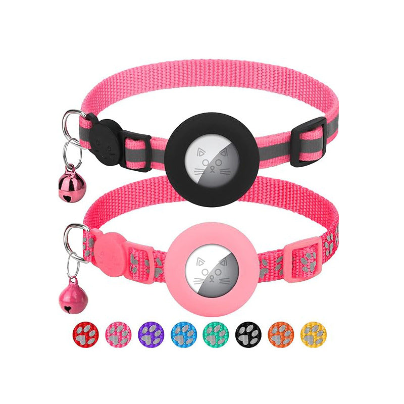 KFX-6572093 Reflective Denim Pet Collar for Cats and Dogs - Casual Style in Multiple Colors