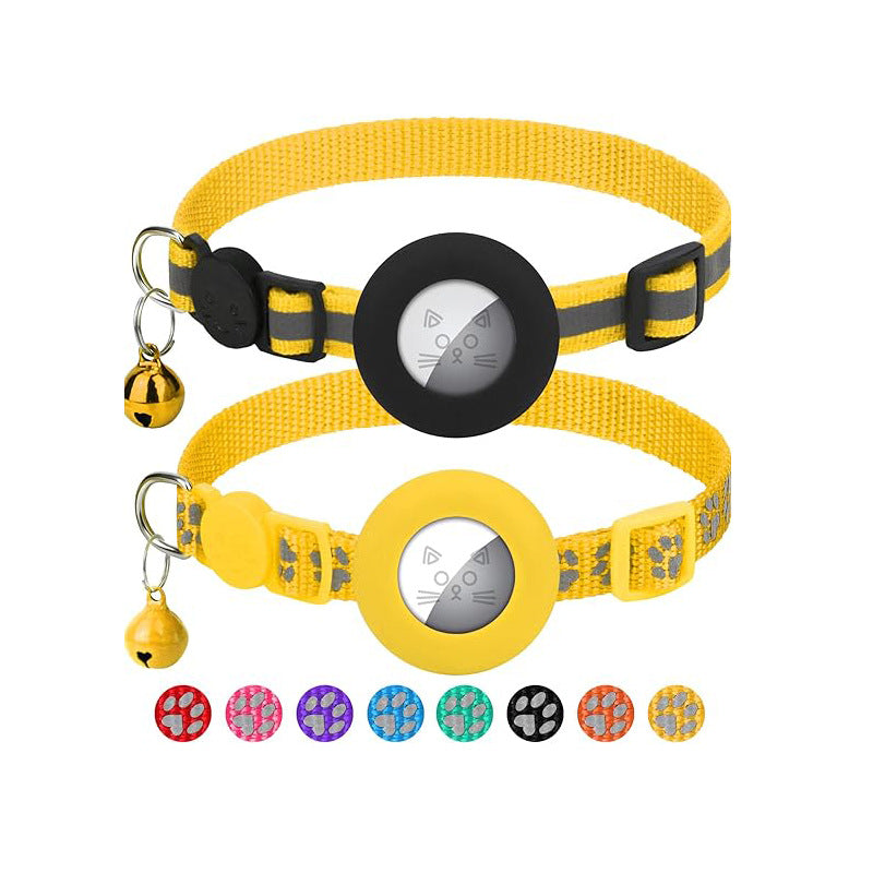 KFX-6572093 Reflective Denim Pet Collar for Cats and Dogs - Casual Style in Multiple Colors