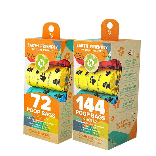 KFX-6572349 Degradable Pet Waste Bags - Leak-Proof and Easy to Use, Eco-Friendly Solution for Dogs and Cats, 72 or 144 Bags per Set