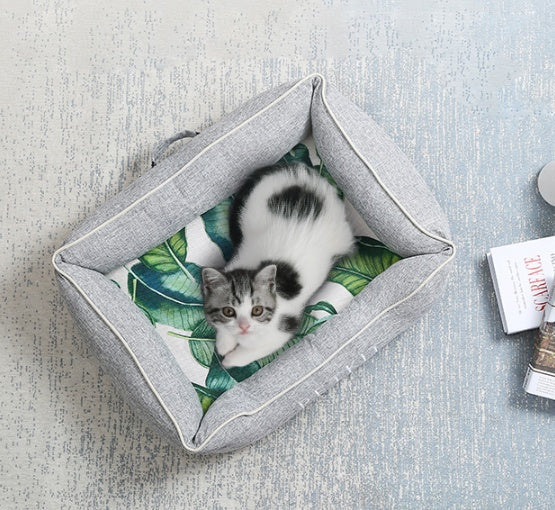 KFX-6574141 Reversible Pet Cooling and Heating Mattress with Memory Cotton and Oxford Fabric Base