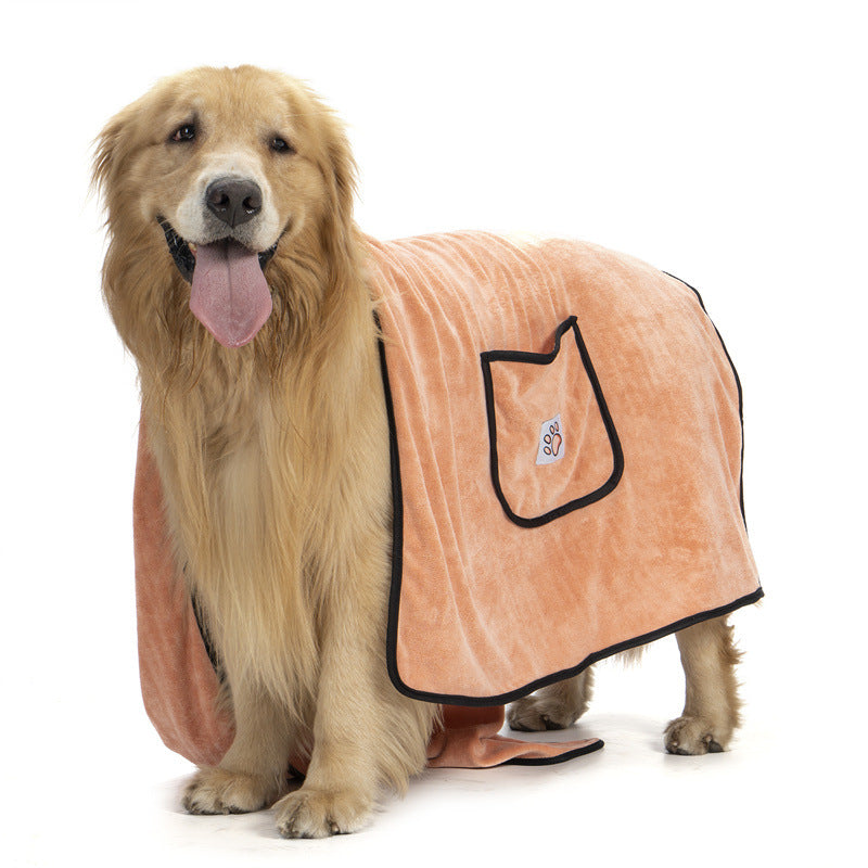 KFX-6575549 Quick-Drying Super Absorbent Fiber Bath Towel for Dogs - 130x70cm