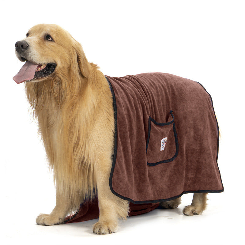 KFX-6575549 Quick-Drying Super Absorbent Fiber Bath Towel for Dogs - 130x70cm