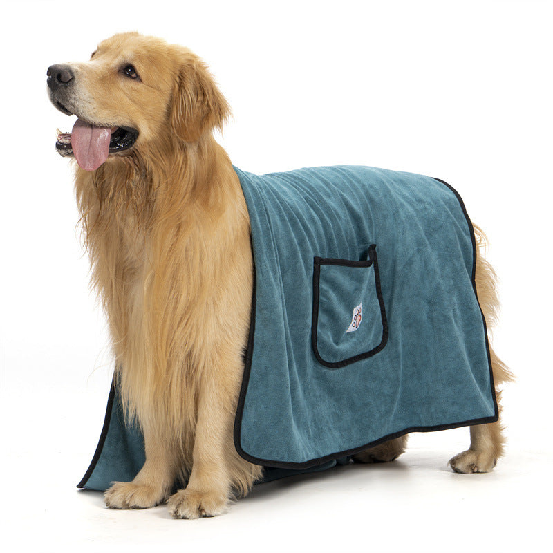 KFX-6575549 Quick-Drying Super Absorbent Fiber Bath Towel for Dogs - 130x70cm