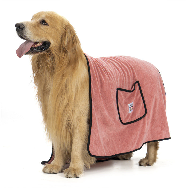 KFX-6575549 Quick-Drying Super Absorbent Fiber Bath Towel for Dogs - 130x70cm