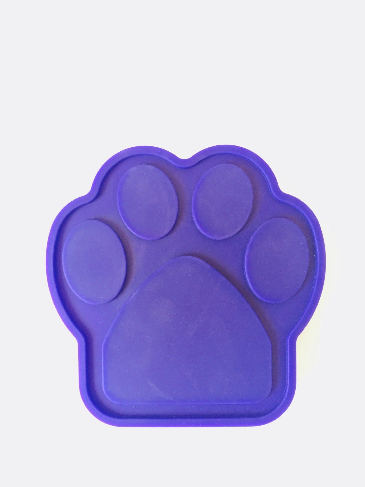 KFX-6577725 Silicone Dog Slow Feeding Bath Mat - 13x13 Inches, Red and Violet