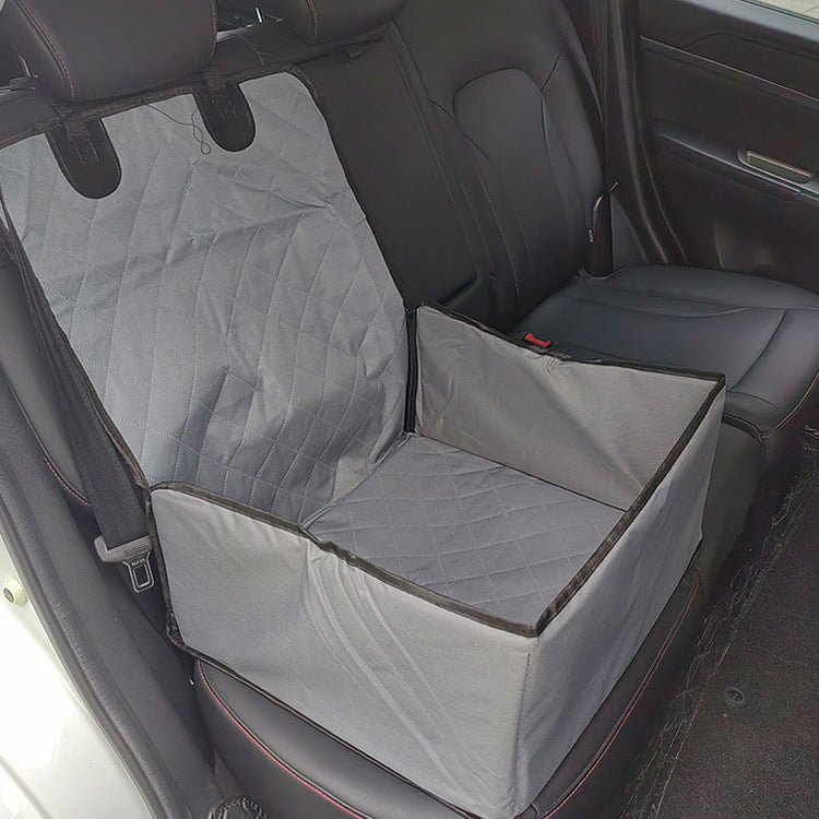 KFX-6578109 Dog Car Front and Rear Pet Cushion - Black Oxford Cloth, 45x45x58CM, Thickened Three-Dimensional Lining