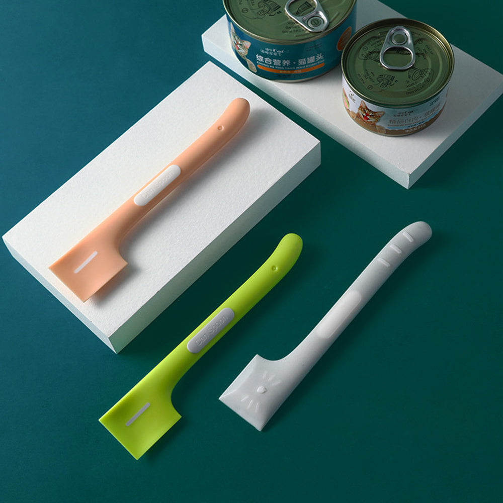 KFX-6579133 Canned Pet Food Spoon with Long Handle for Cats and Dogs - Easy Cleaning and Multi-Use Feeder Accessory