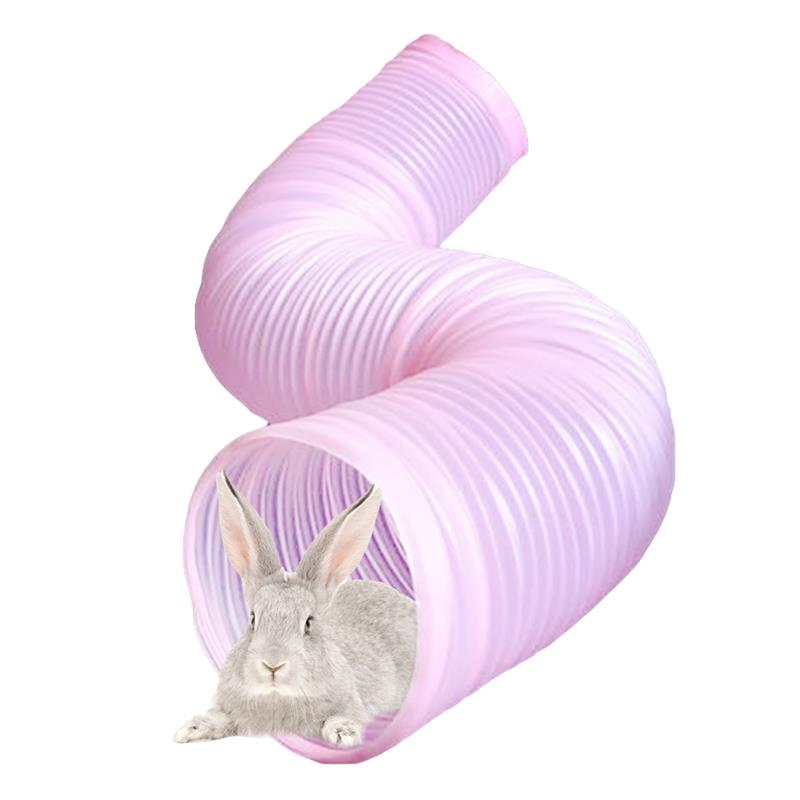 KFX-6580925 Adjustable Tunnel Pipe for Small Animals - Pink and Blue, 10cm & 18cm Diameter, 100cm Length